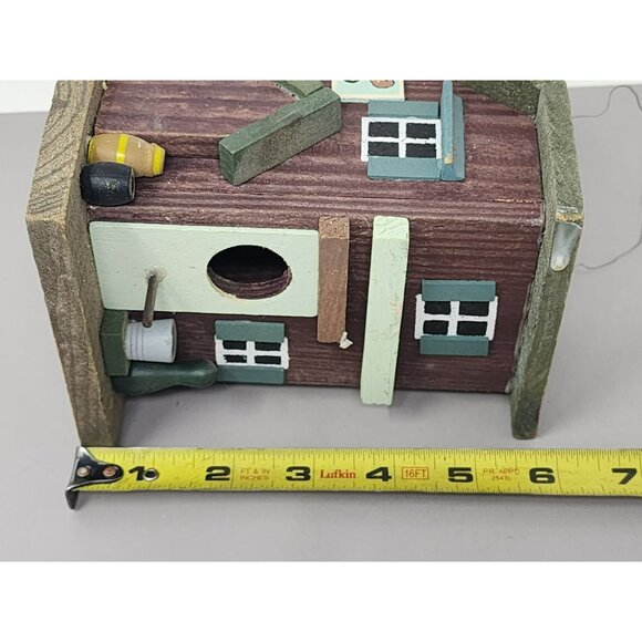 2 Rustic Handcrafted Wooden Birdhouse Round Wooden & General Store - Picture 13 of 13